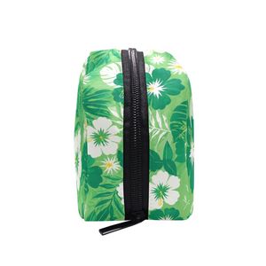 Pochette de maquillage personnalisée imprimée style hawaïen, vente en gros, pochette cosmétique Hibiscus avec fermeture éclair, trousse de toilette élégante pour femmes - Product Image 6