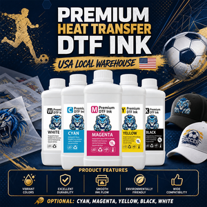 Impresora de inyección de tinta de muestra gratis Juego de tinta DTF 1000ML 5 colores Tinta de pigmento CMYKW para todas las impresoras de película de inyección de tinta - Product Image 1