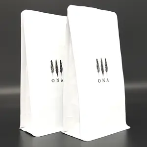 Bags Bag Biodegradable Bag White Biodegradable Plastic Bags Compostable Coffee Bag Flat Bottom With Valve Zip Bag