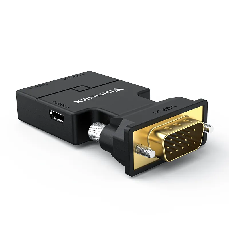 ตัวแปลงอะแดปเตอร์ VGA เป็น HDMI แบบพกพา, แหล่ง VGA ของพีซีออกไปยังทีวี / จอภาพพร้อม HDMI VGA