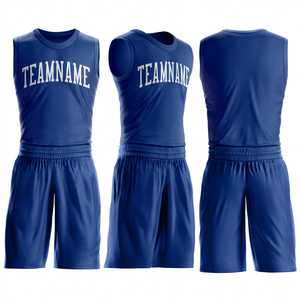 Ensemble d'uniformes de basketball personnalisés en polyester, maillot et short sans manches, tenue d'équipe avec impression nom et numéro pour l'entraînement des jeunes - Product Image 1