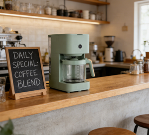 <span class=keywords><strong>Cafetière</strong></span> à <span class=keywords><strong>filtre</strong></span> électrique numérique automatique avec boîtier en plastique, design de <span class=keywords><strong>filtre</strong></span> compact pour usage domestique et hôtelier - Product Image 4