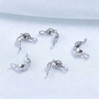 Embouts de perles en acier inoxydable plaqué or 18 carats 3,2*6 mm 4*7,5 mm, couvre-nœuds en forme de coquille pour bracelet et collier