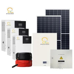 BR 태양열 오프 그리드 태양열 시스템 5kw 10kw 태양 전지 패널 시스템 가정용 태양 광 발전 시스템