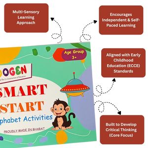 Libro de Actividades del Alfabeto KIDOPEN Smart Start para Niños de 3+ Años, Aprendizaje Temprano Interactivo con Pegatinas Divertidas y Páginas de Cartón - Product Image 3