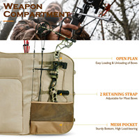 Piaoyu Étui de transport pour arc composé à dégagement rapide, étanche, antivol, style japonais, avec cadre externe, 36-56L, en microfibre, pour la chasse