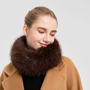 Теплый шарф-накидка из искусственного меха для осени и зимы, меховой воротник-шарф для женщин, для пальто и платьев - Product Image 6