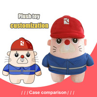 Porte-clés en peluche personnalisé avec design de dessin animé, rembourrage en coton PP, matière en peluche super douce, forme personnalisable pour sacs