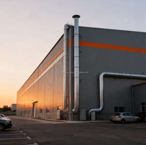 مبنى صناعي معدني سريع البناء، هيكل مصنع مسبق الصنع، ورشة عمل، هيكل فولاذي من علامة ZHILIAN مع ضمان لمدة سنة واحدة - Product Image 2