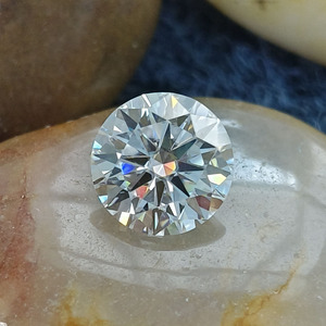 Moissanite synthétique de laboratoire, taille brillante, pierre non montée, 6mm-10mm, couleur DE, taille ronde, moissanite non montée - Product Image 1