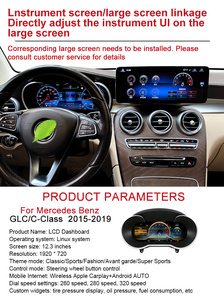 Panel de Instrumentos LCD STWEI y Pantalla Digital Android de 12.3 Pulgadas con Carplay para Mercedes Benz Clase <span class=keywords><strong>GLC</strong></span>/C W205 2015-2019 - Product Image 6