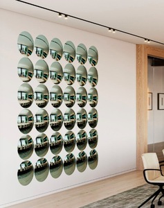 Decoratieve 6mm bolle spiegelglas – helder & gekleurde opties, aluminium/chroom achterkant voor auto-onderdelen & verkeersveiligheid - Product Image 2