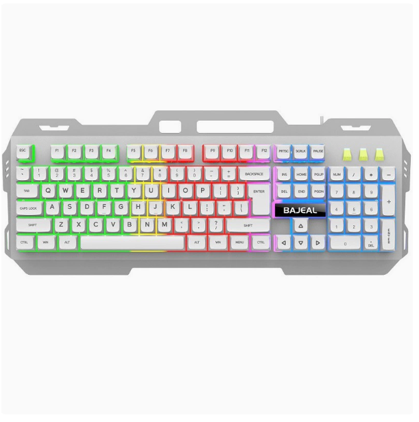 Cross-border Wholesale K45 Colorful Backlit Gaming Keyboard with Floating Keycaps and a Metallic Mechanical Feel