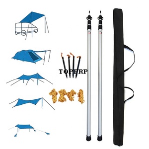 High Quality Tent <b>Tarp</b> Awning Shelter Telescopic Support Pole - Product Image 2