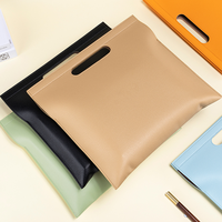 Maletín de Cuero PU Impermeable con Textura de Lichi de Gran Capacidad, Carpeta de Archivos Personalizada A4 con Logotipo