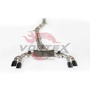 Système d'échappement Catback à soupapes en acier inoxydable Vortex 1,5 mm poli miroir pour Porsche Cayenne 9Y0 E3 3.0T 2.9T 2019-2025 Facile - Product Image 1