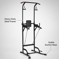 Tour de musculation multifonction réglable en acier pour tractions, dips et poulies, idéal pour l'entraînement complet à domicile