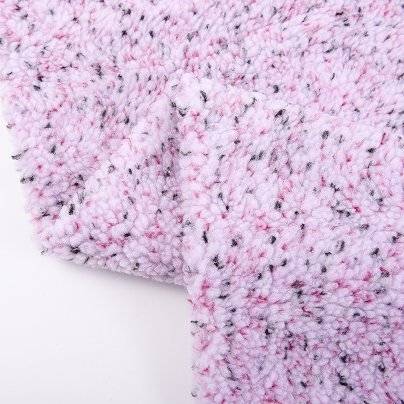 IN Stock 320g Full Star Jacquard Lamb Fleece Fabric Sherpa Granule Printing Autumn and Winter Berber Fleece