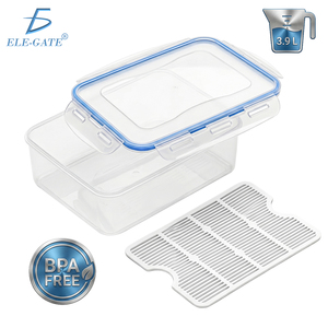 Contenedor Hermético Rectangular Minimalista Ele-Gate de 3.9L, con Escurridor, Libre de BPA, para Almacenamiento de Alimentos para Camping, Moldeado por Inyección - Product Image 4