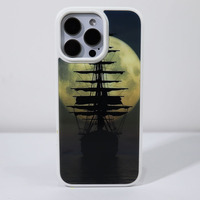 Nouvelle conception Coque de téléphone portable magnétique en TPU PC avec impression UV motif Bateau fantôme sorcière, compatible charge sans fil pour iPhone 17 Air 15 16 Pro Max
