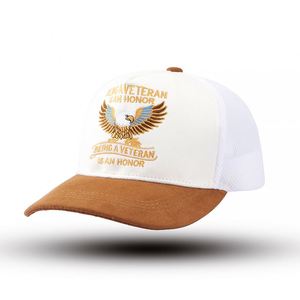 Gorra de béisbol vintage americana transfronteriza con bordado de águila, material de PVC, tela de gamuza afelpada, ajustable - Venta al por mayor - Product Image 5