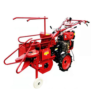 Dry And Wet Single Row Corn Harvester Hand Working Tractor Mini Corn Maize Combine Harvester