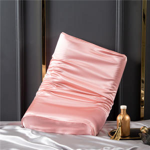 25momme 100% มัลเบอร์รี่ผ้าไหมปลอกหมอนสองด้านสำหรับน้ำยาง/หมอนเมมโมรี่โฟมไหมปลอกหมอนดีไซน์ทรงโค้งรูปคลื่น - Product Image 3