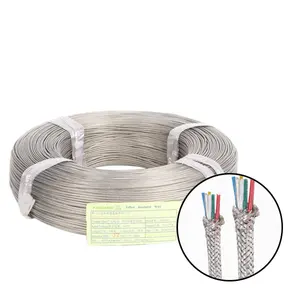 Shield wire nickel copper electrical cable ptfe insulated wire 28awg 2/ 4 core ptfe shielded wire in pakistan