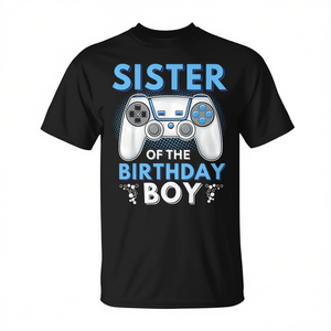 Camiseta a juego para hermana de cumpleaños con diseño de videojuego, promocional y personalizable - Product Image 2