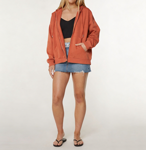 Sudadera con capucha cómoda con cremallera para <span class=keywords><strong>mujer</strong></span>, para todas las estaciones, ropa exterior informal, OEM POD <span class=keywords><strong>Trapstar</strong></span> Fear of God, sudadera con cremallera personalizada - Product Image 2