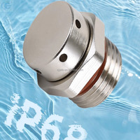 Laiton IP68 avec éclairage LED étanche respirant plaqué nickel soupape de ventilation respirante étanche prise de Ventilation d'air à vis M6