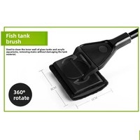 Kit de nettoyage d'aquarium, épuisette magnétique, grattoir à algues, pince à plantes aquatiques, brosse pour aquarium, nettoyeur de verre, kit de nettoyage cinq en un