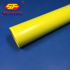 Conducto de cable de suelo de PVC eléctrico de tamaño completo Tubos de cable amarillo de 20mm