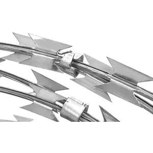 500 metros <span class=keywords><strong>por</strong></span> rollo de acero inoxidable galvanizado tipo cruz <span class=keywords><strong>Concertina</strong></span> Razor Wire para protección de seguridad - Product Image 4