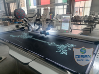 Dernière machine à broder industrielle informatisée complète pour tissus, à une tête, avec dispositif de perlage et de double pailletage, avec carte