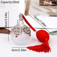 Atomiseur de parfum en métal breveté en forme de cœur de 50 ml avec pompe pulvérisatrice, bouchon à vis gravé, flacon vide en verre en forme de citrouille pour Attar, sac d'air pour Attar, cadeau 59803