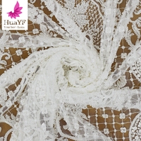 Dentelle africaine de luxe de haute qualité en tulle brodé de sequins blancs avec perles, tissu de dentelle de mariage européen HY1989-1