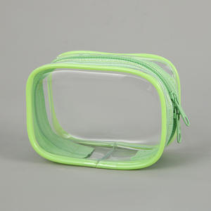 Custom Logo Small Size PVC Data Cable Storage <b>Bag</b> Waterproof Portable Carry-on Travel Transparent Zipper Storage <b>Bag</b> - Product Image 1