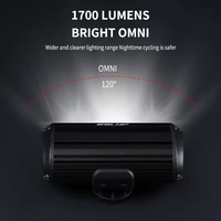 Équipement de VTT, éclairage avant pour vélo, éclairage de route nocturne, alliage d'aluminium, étanche, 1700 lumens, éclairage de vélo