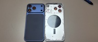 Coque arrière en aluminium et verre DIY 15 Pro-17 Pro, adaptée pour la mise à niveau de 15PRO à 17PRO