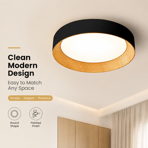 Plafonnier LED rond moderne en acrylique, télécommande, variateur de lumière, trois couleurs, intérieur, pour salon, chambre, 36W, 50cm de haut, CRI - Product Image 2