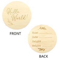 Disques en bois gravés pour les étapes mensuelles du bébé, cartes d'annonce de grossesse, autocollants de naissance pour nouveau-né, ensemble cadeau de fête prénatale