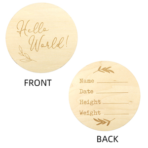 Disques en bois gravés pour les étapes mensuelles du bébé, cartes d'annonce de grossesse, autocollants de <span class=keywords><strong>naissance</strong></span> pour nouveau-né, ensemble cadeau de fête prénatale - Product Image 5