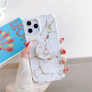 Funda de mármol para <span class=keywords><strong>Iphone</strong></span> 11, 12 pro max, XR SE, funda de TPU suave con soporte - Product Image 4
