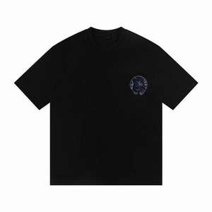 Nouveau T-shirt unisexe surdimensionné en coton épais 2026, imprimé floral vintage croisé au dos, manches courtes, style streetwear - Product Image 4