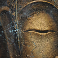 Peinture à l'huile abstraite moderne de visage de Bouddha 60x60cm, toile texturée 3D, décoration murale pour salon, méditation, décoration zen pour la maison