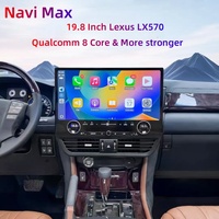 Mise à niveau de l'autoradio Android de 19.8 pouces pour Lexus LX570 2007-2015 Lecteur DVD de navigation GPS Multimédia Auto Car-play Unité Bluetooth