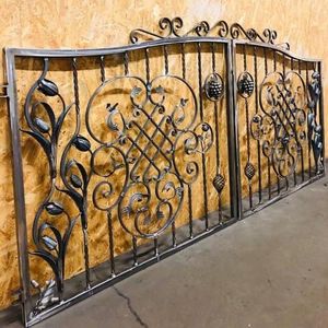 Kim loại cổng Cổng cho nhà fer forge Twist lá railheads ban công phong cách của hàng rào sắt rèn - Product Image 2