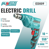 Perceuse électrique portative PUSELLO 550W, vitesse variable 0-3000 tr/min, machine de perçage de roche électrique, puissance de perçage 40 Nm