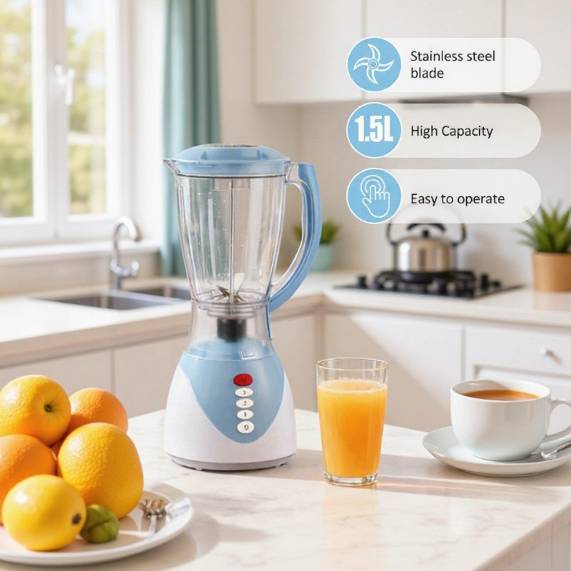 Factory Household Variable Stainless Steel 2-in-1 Kitchen Blender and Juicer With Glass Jar OEM & ODM Fruit Juicer Blender
